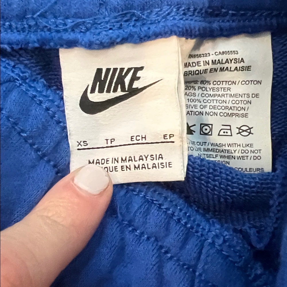Nike Kids 2 Pack Gray and Blue Shorts - Picture 3 of 3